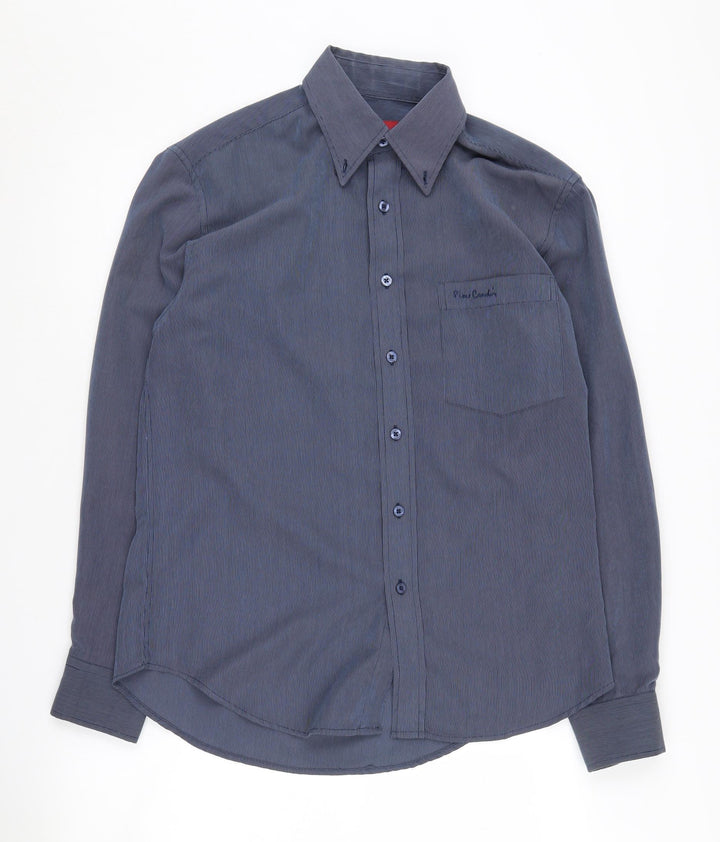 Pierre Cardin Men's Blue Striped Shirt, S, Button-Up