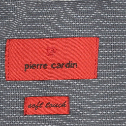 Pierre Cardin Men's Blue Striped Shirt, S, Button-Up