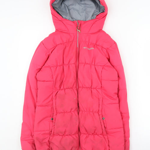Columbia Girls Pink Puffer Jacket - Hooded Winter Coat