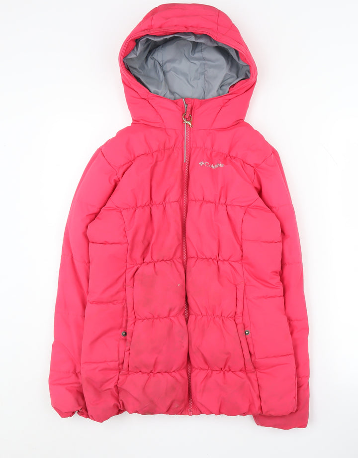 Columbia Girls Pink Puffer Jacket - Hooded Winter Coat