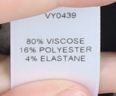 Viyella Women's Black Striped Wrap Top - Large