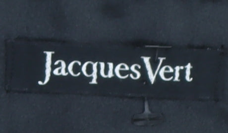 Jacques Vert Women's Black Embroidered V-Neck Blouse Size 16