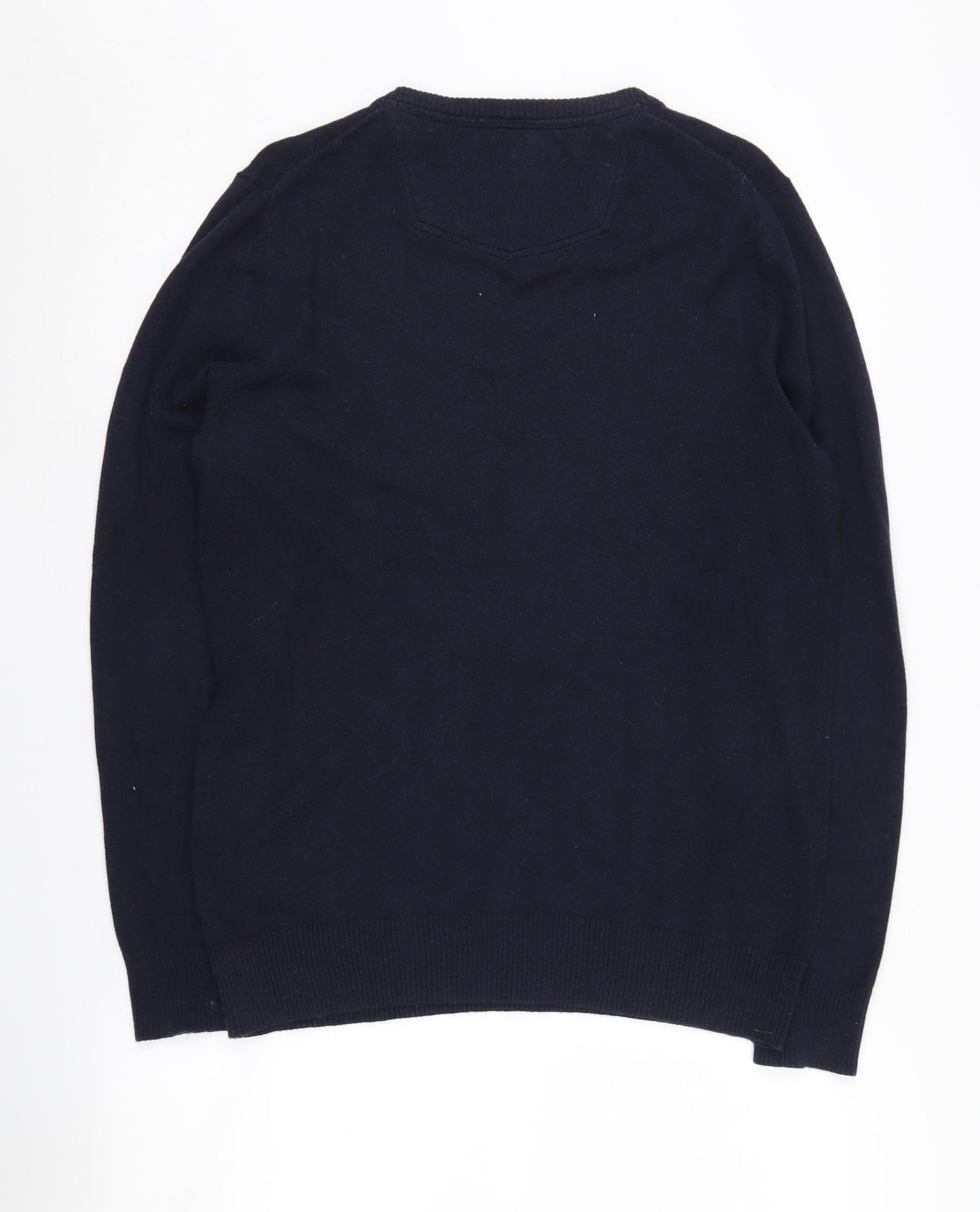 Fat Face Men's Blue Medium Pullover Jumper V-Neck