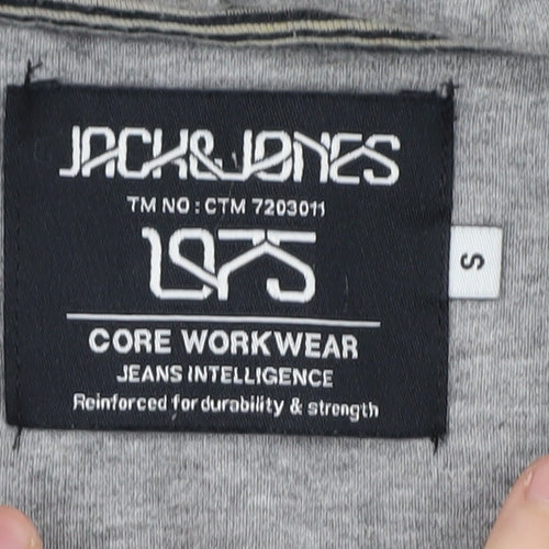 Jack & Jones Men's Grey Full Zip Hoodie S