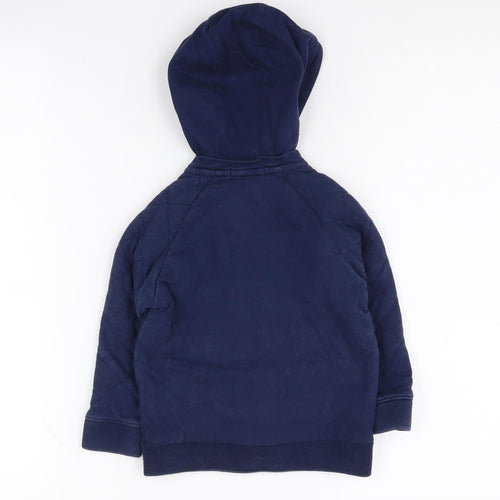 Junior J Boys Blue Full Zip Hoodie 2-3 Years, Logo Accent