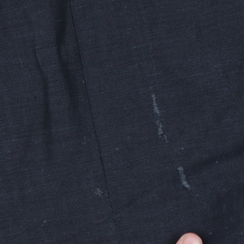 Jeff Banks Men’s Blue Wool Linen Blazer 42 Regular
