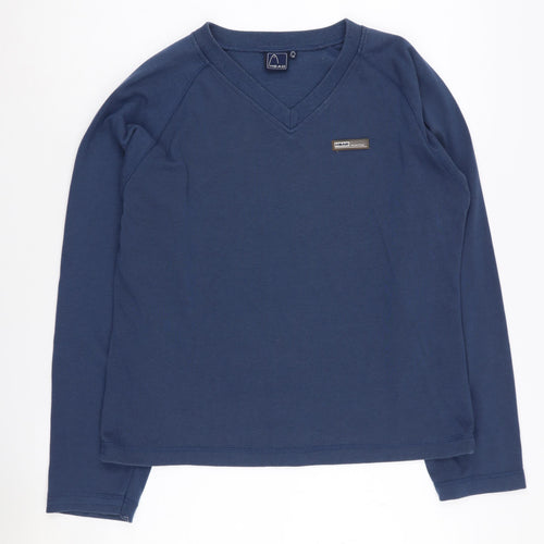 HEAD Women's Blue V-Neck Long Sleeve T-Shirt