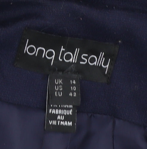 Long Tall Sally Women's Blue Blazer, Size 14