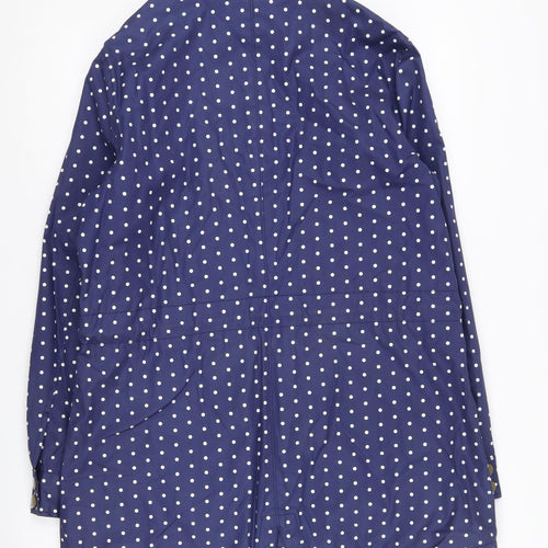 Laura Ashley Women's Blue Polka Dot Rain Coat Size 14