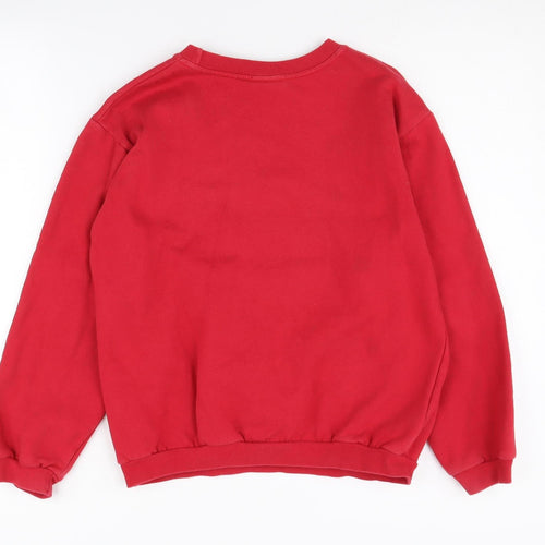 Puma Boys Red Sweatshirt, 12-13 Years, Crew Neck Pullover