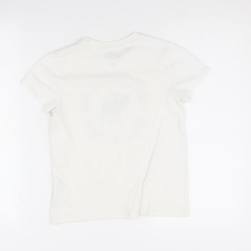 Abercrombie & Fitch Kids Girls White Logo T-Shirt 7-8 Years