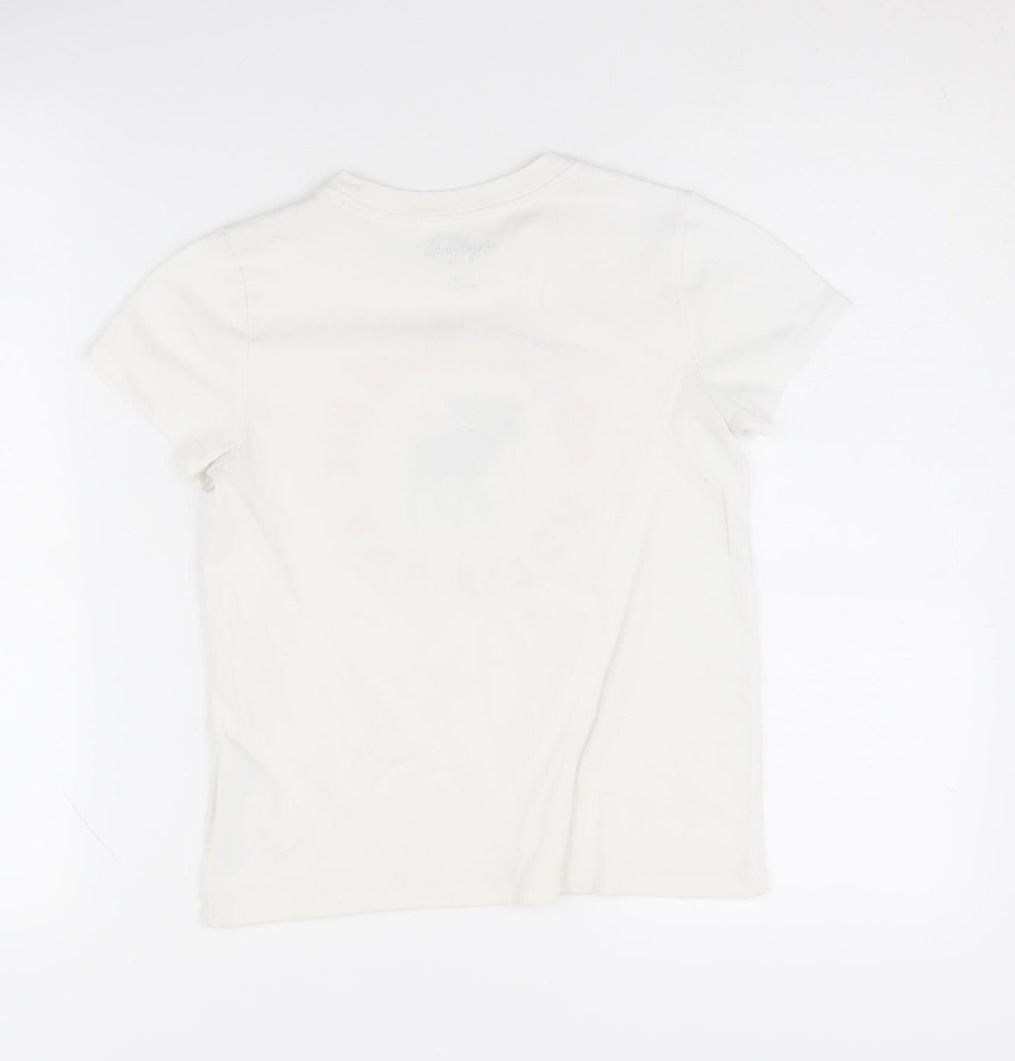 Abercrombie & Fitch Kids Girls White Logo T-Shirt 7-8 Years