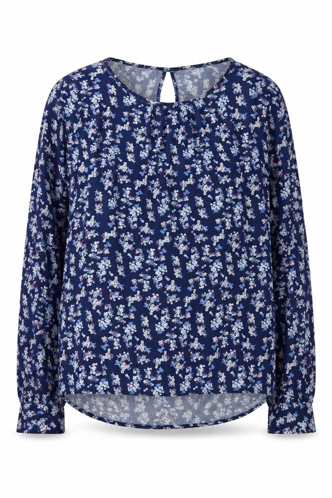 Front view of Laura Ashley Women’s Floral Blouse, size UK 8, Multicoloured