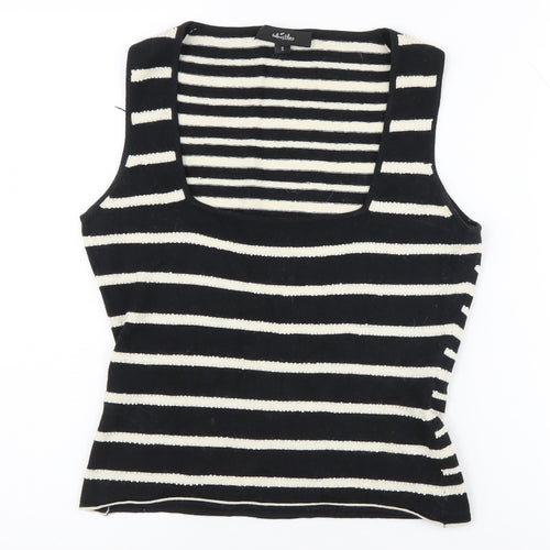 Whistles Women's Black & White Striped Vest S