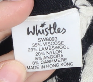 Whistles Women's Black & White Striped Vest S