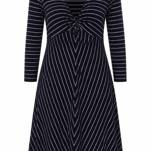 Laura Ashley Women's Striped Dress, Size 8, 3/4 Sleeve
