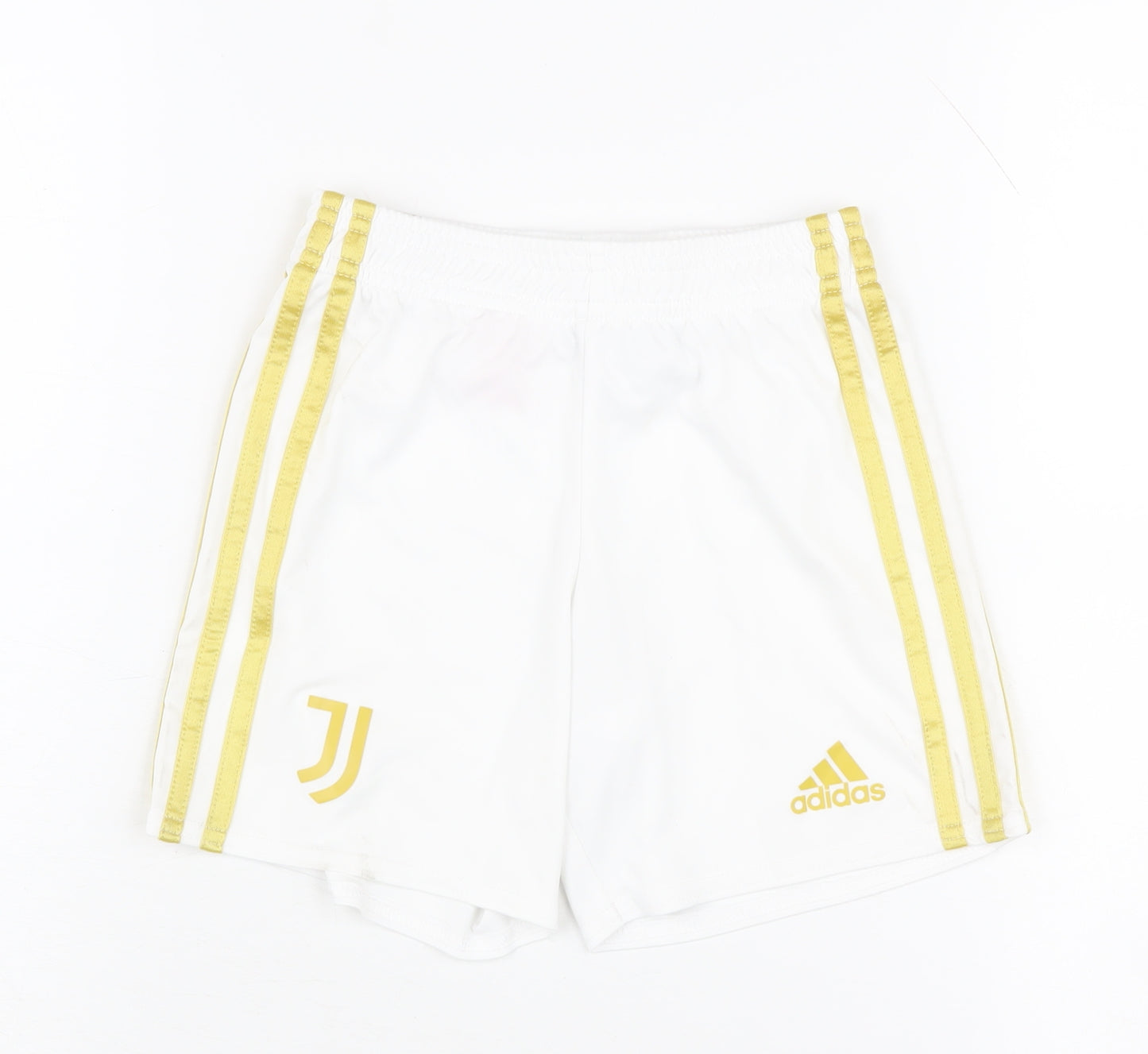 Adidas Boys Athletic Shorts White Size 5-6Y Football