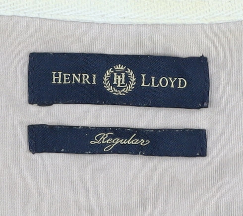 Henri Lloyd Men's Beige XL Cotton T-Shirt, Logo Accent