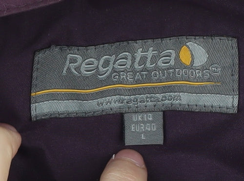 Regatta Women's Purple Waterproof Hooded Jacket Size 10