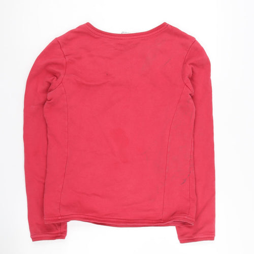 Adidas Women's Red Sweatshirt Size 12, V-Neck Casual