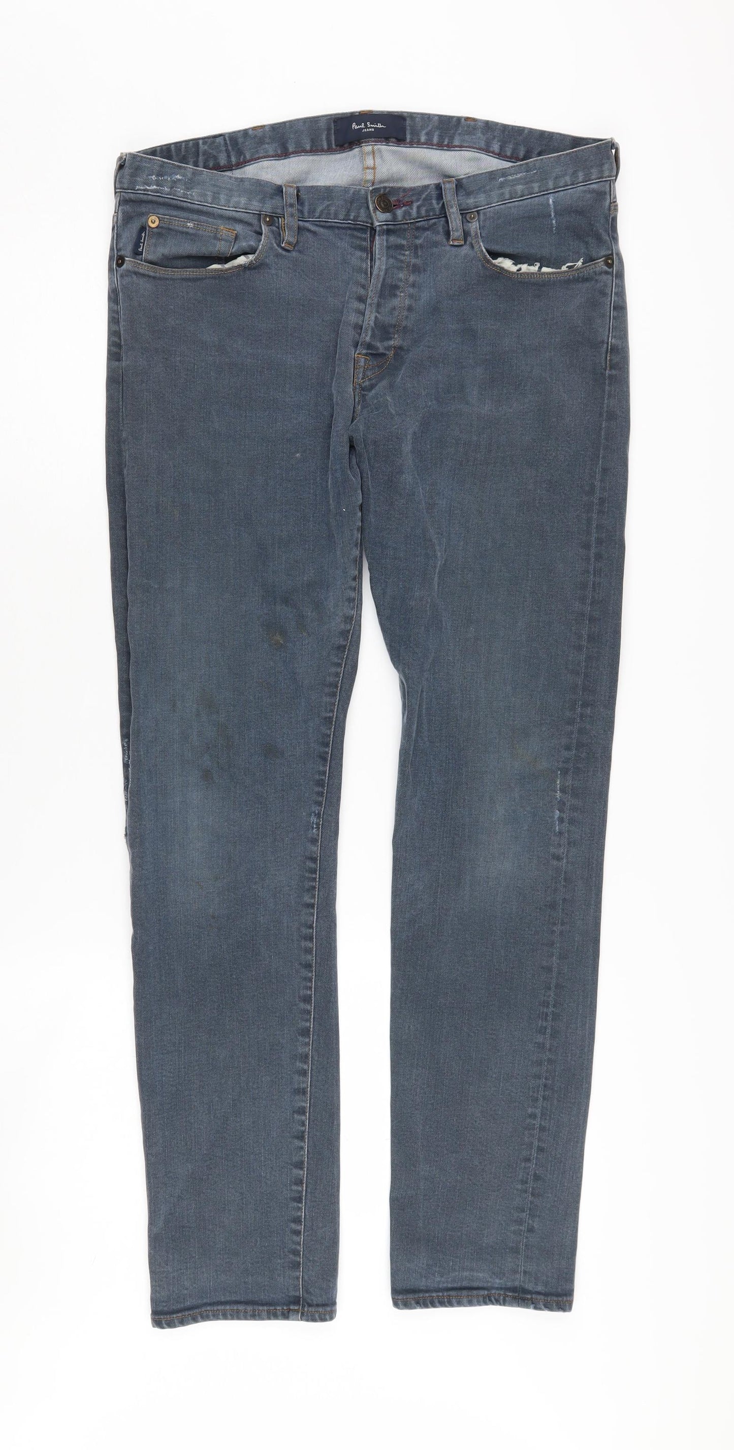 Paul Smith Men's Blue Straight Jeans 32