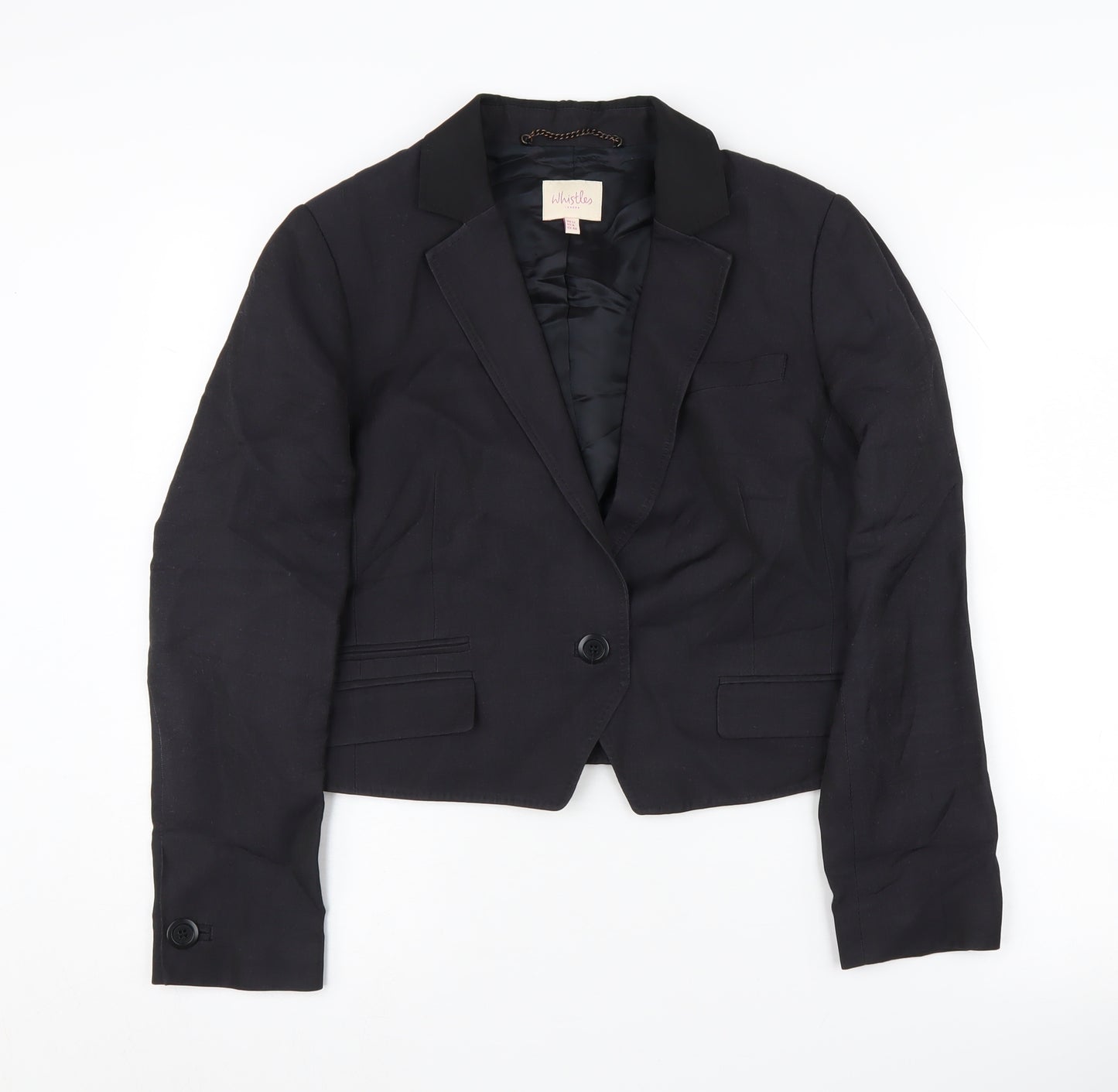 Whistles Women's Black Blazer, UK 12, Single-Breasted