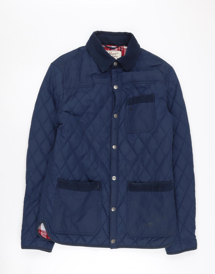 Original Penguin Men's Blue Quilted Jacket S Casual