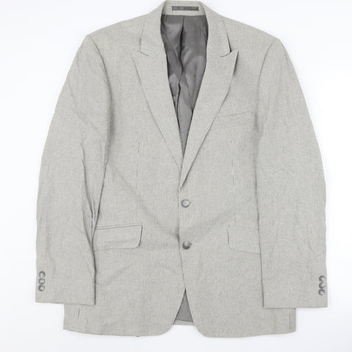 STVDIO Jeff Banks Men’s Grey Striped Blazer 40 Regular