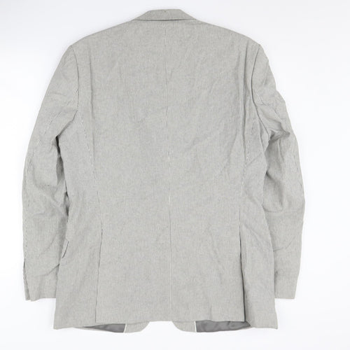 STVDIO Jeff Banks Men’s Grey Striped Blazer 40 Regular