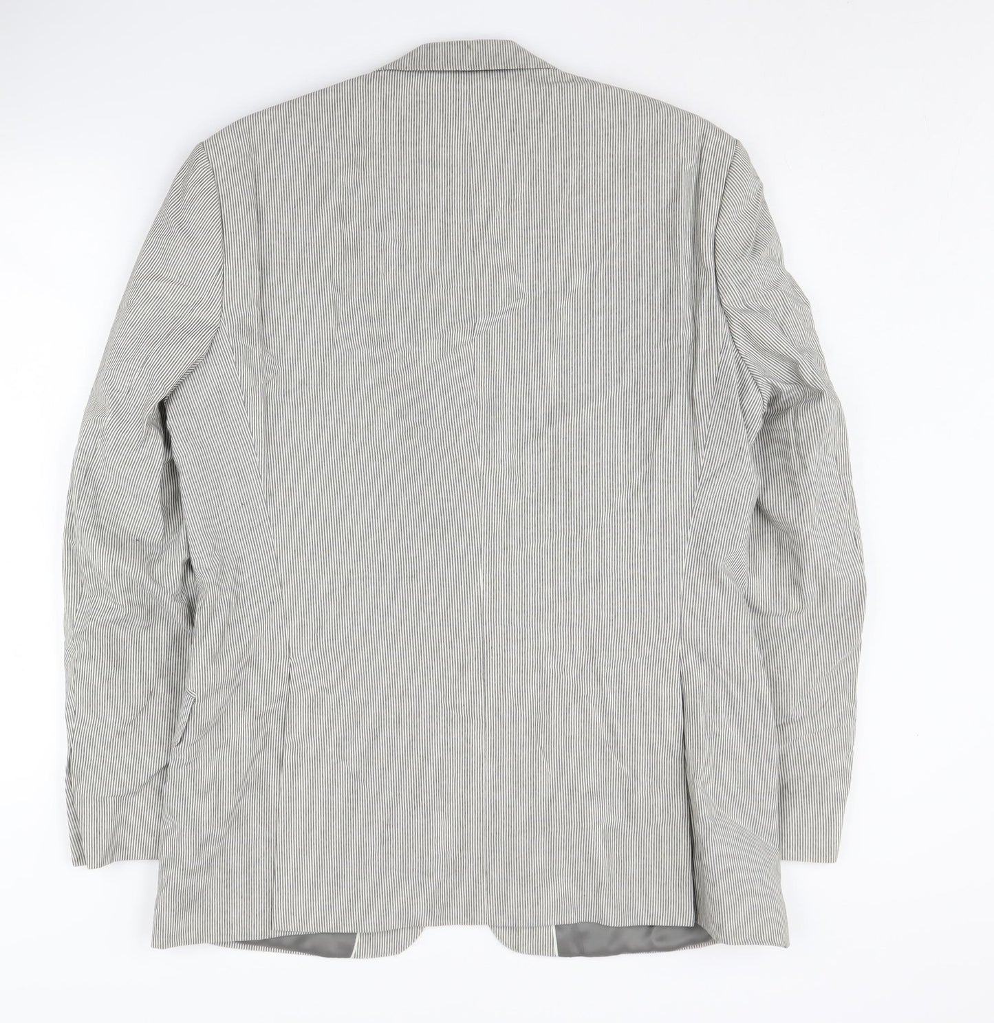 STVDIO Jeff Banks Men’s Grey Striped Blazer 40 Regular
