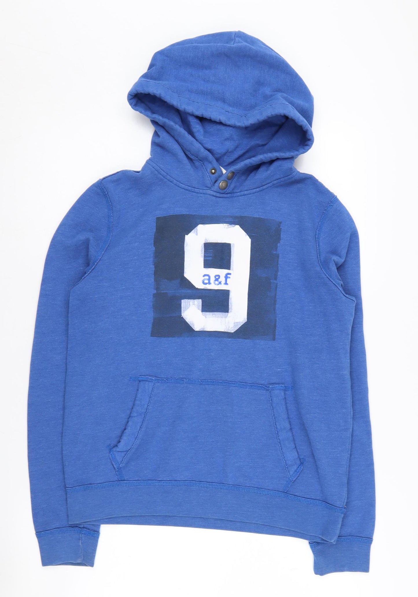 Abercrombie & Fitch Boys Blue XL Pullover Hoodie, Graphic Logo