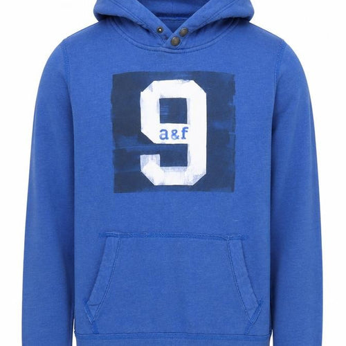 Abercrombie & Fitch Boys Blue XL Pullover Hoodie, Graphic Logo