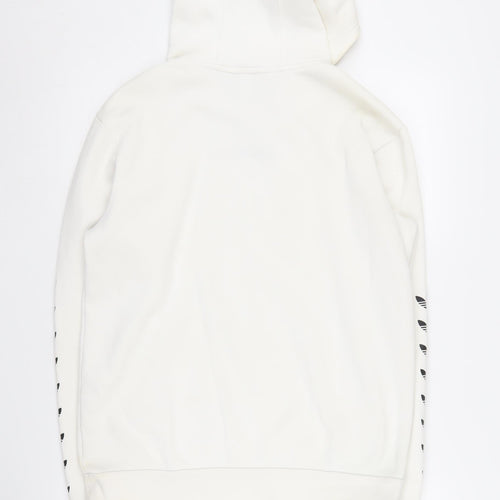 Adidas Boys' Ivory Logo Pullover Hoodie, Size 16, Casual Style