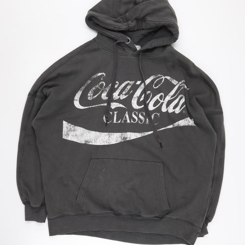 H&M Unisex S Black Coca-Cola Pullover Logo Hoodie