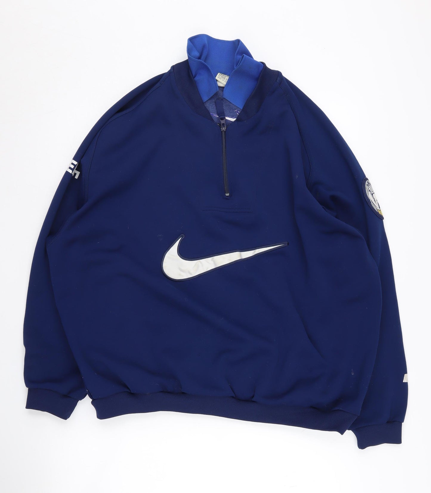 Nike Men's Blue XL 1/2 Zip Logo Sweatshirt