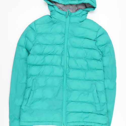 Mountain Warehouse Women's Green Puffer Jacket, Size 6, Winter