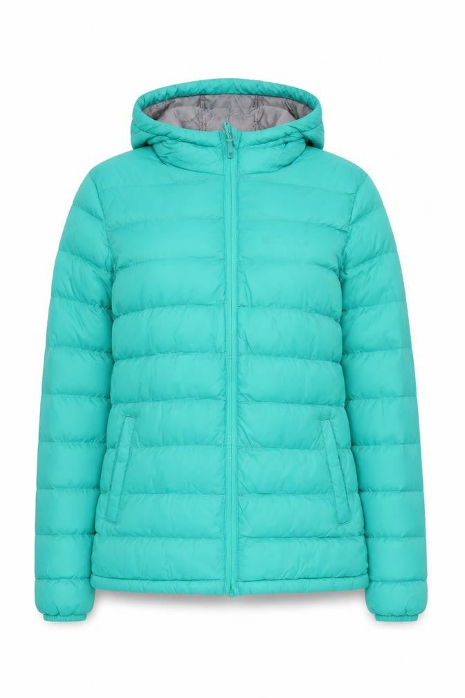 Mountain Warehouse Women's Green Puffer Jacket, Size 6, Winter