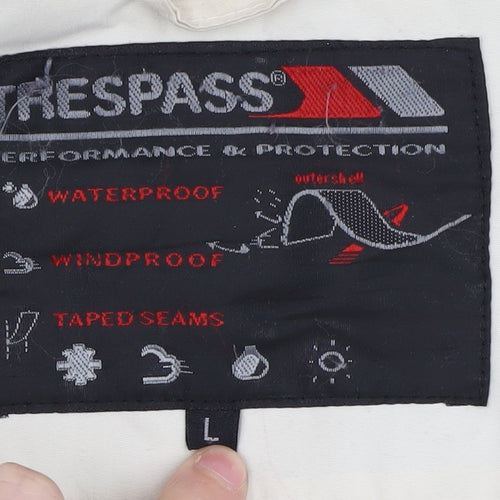 Trespass Men's Beige Rain Jacket L Waterproof
