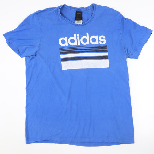 Adidas Men's Blue XL Graphic T-Shirt