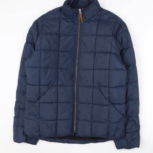 J.Crew Men's Blue Puffer Jacket M for Autumn/Winter