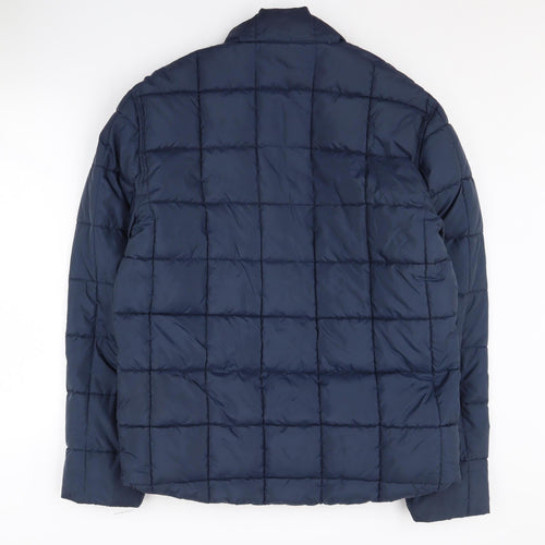 J.Crew Men's Blue Puffer Jacket M for Autumn/Winter