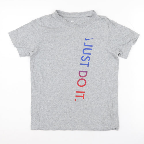 Nike Boys Grey Graphic Sports T-Shirt Size 11-12 Years