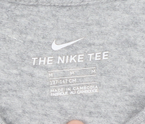 Nike Boys Grey Graphic Sports T-Shirt Size 11-12 Years