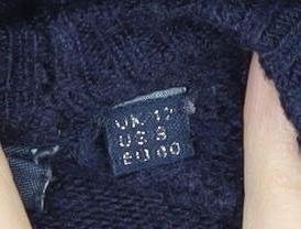 Superdry Women's Blue Jumper Size 12 Long Sleeve