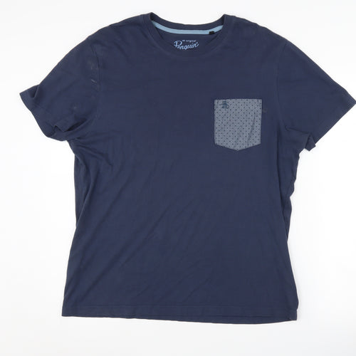 Penguin Men’s Blue Crew Neck T-Shirt Large