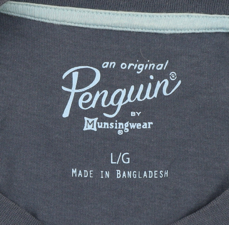 Penguin Men’s Blue Crew Neck T-Shirt Large