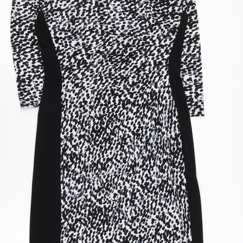 Lauren Ralph Lauren Women's Black White Print Sheath Dress