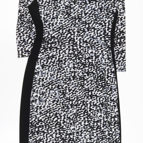 Lauren Ralph Lauren Women's Black White Print Sheath Dress