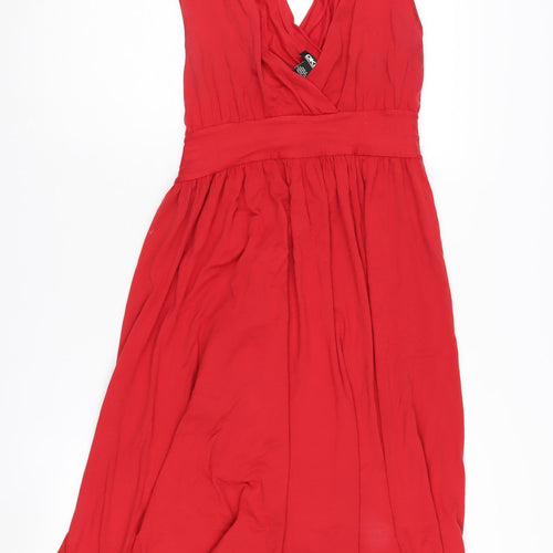 DKNY Women's Red Sleeveless Dress L