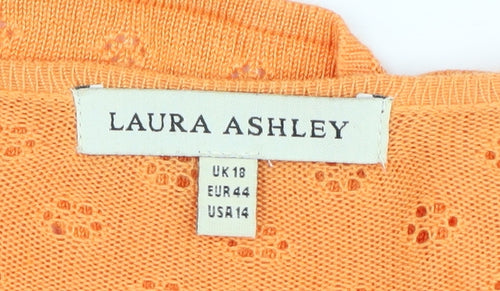 Laura Ashley Women's Orange Cardigan Size 18